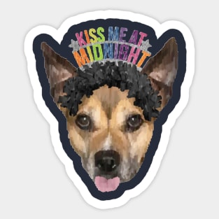 Kiss Me At Midnight Dog Sticker